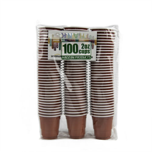 [100 Count - 2 oz.] Mini Plastic Shot Glasses - Red Disposable Jello Shot Cups